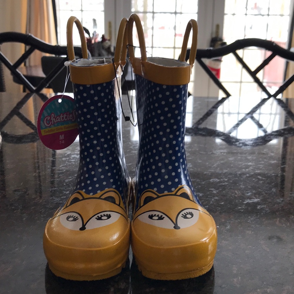 Toddler Fox Rain Boots - Tags On, Never Worn!!